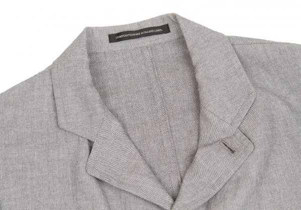【SALE】ワイズY's コットンリネンジャケット グレー2 K-65430_004