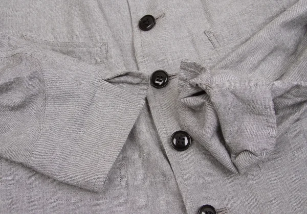【SALE】ワイズY's コットンリネンジャケット グレー2 K-65430_008