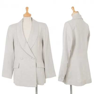 【SALE】ヨシエイナバyoshie inaba ウールリネンショールカラージャケット グレー