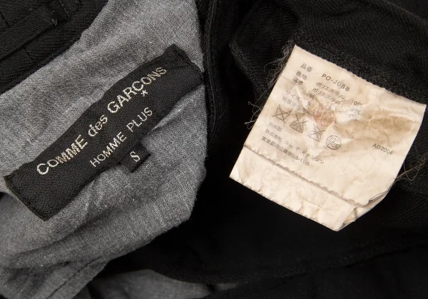 【SALE】コムデギャルソン オムプリュスCOMME des GARCONS HOMME PLUS 製品染めエステルショールカラージャケット 黒S K-65548_019