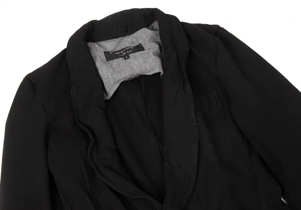 【SALE】コムデギャルソン オムプリュスCOMME des GARCONS HOMME PLUS 製品染めエステルショールカラージャケット 黒S K-65548_002