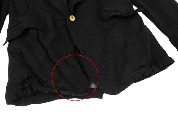 【SALE】コムデギャルソン オムプリュスCOMME des GARCONS HOMME PLUS 製品染めエステルショールカラージャケット 黒S K-65548_008