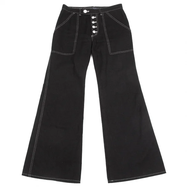 GAULTIER JEAN'S Cotton Flare Pants Black 40 K-65611_001