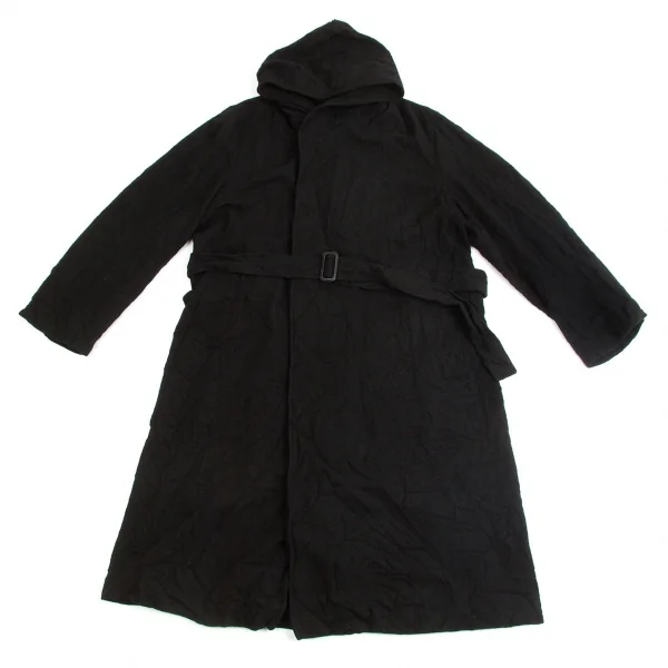 Yohji Yamamoto REGULATION MEN Wrinkled Wool Coat Black 2 K-65642_001
