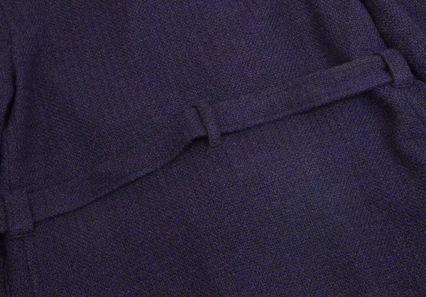 【SALE】ヨウジヤマモト プールオムYohji Yamamoto POUR HOMME ブッチャーツイードスナップボタンコート 紫3 K-65656_015