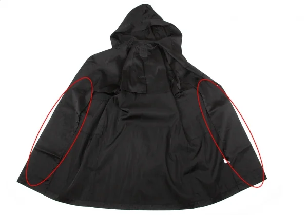 【SALE】ワークショップWORK SHOP ナイロンサテンフーデッドコート 黒M位 K-65737_010