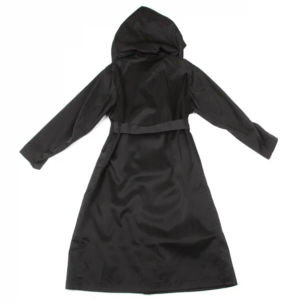 【SALE】ワークショップWORK SHOP ナイロンサテンフーデッドコート 黒M位 K-65737_012
