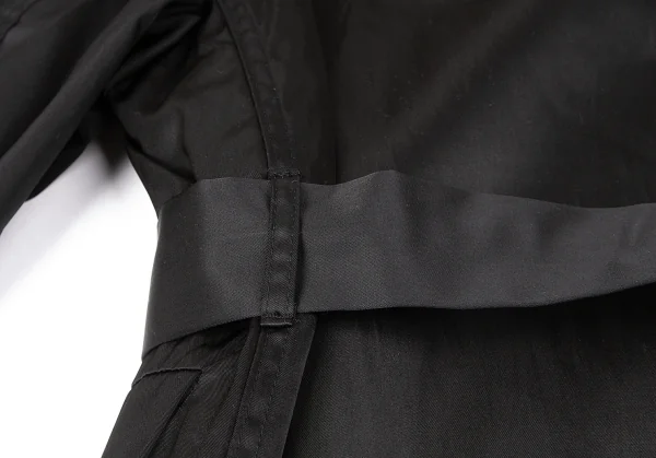 【SALE】ワークショップWORK SHOP ナイロンサテンフーデッドコート 黒M位 K-65737_013