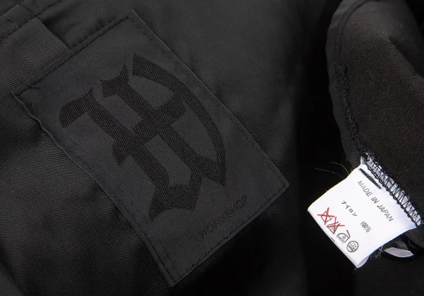 【SALE】ワークショップWORK SHOP ナイロンサテンフーデッドコート 黒M位 K-65737_016