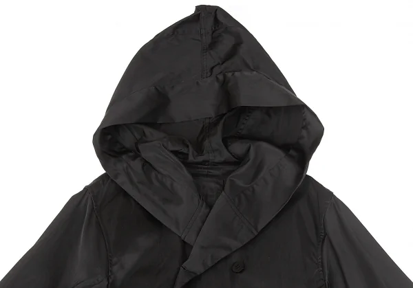 【SALE】ワークショップWORK SHOP ナイロンサテンフーデッドコート 黒M位 K-65737_003