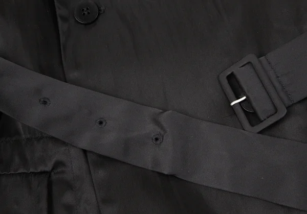 【SALE】ワークショップWORK SHOP ナイロンサテンフーデッドコート 黒M位 K-65737_006