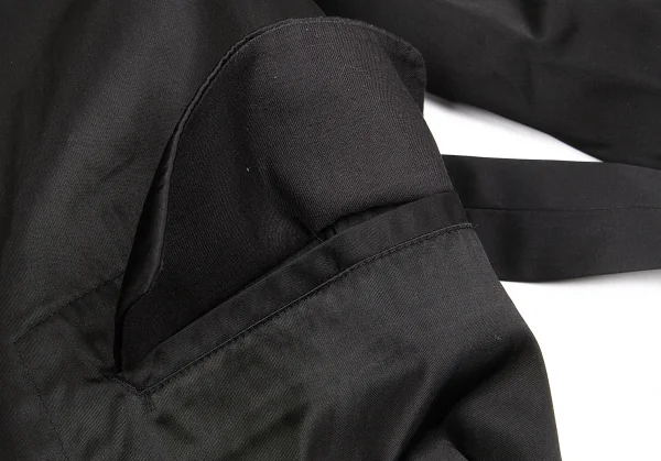 【SALE】ワークショップWORK SHOP ナイロンサテンフーデッドコート 黒M位 K-65737_007