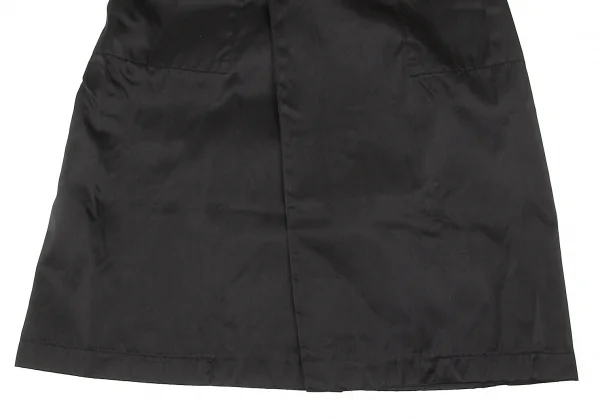 【SALE】ワークショップWORK SHOP ナイロンサテンフーデッドコート 黒M位 K-65737_008