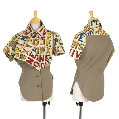 ヴィヴィアンウエストウッド レッドレーベルVivienne Westwood Red Label アルファベットプリント切替半袖シャツ