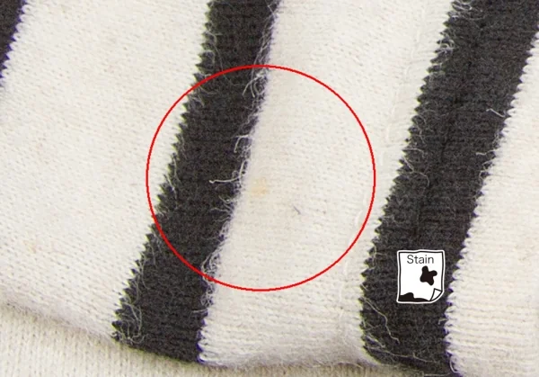 【SALE】ワイズ レッドレーベルY's red Label コットンリネンクラッシュデザインボーダーカットソー 黒オフ2 K-65912_007