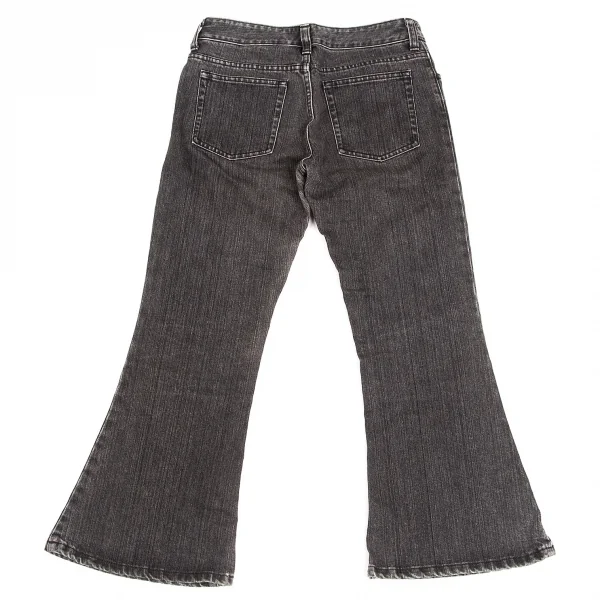 【SALE】ジュンヤワタナベコムデギャルソンJUNYA WATANABE COMME des GARCONS フレアークロップドジーンズ 黒S K-65953_010