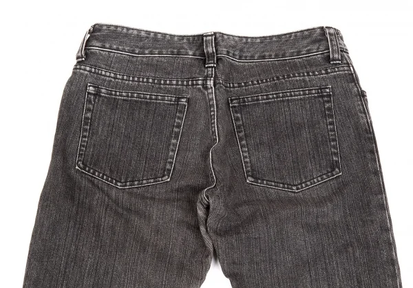 【SALE】ジュンヤワタナベコムデギャルソンJUNYA WATANABE COMME des GARCONS フレアークロップドジーンズ 黒S K-65953_011