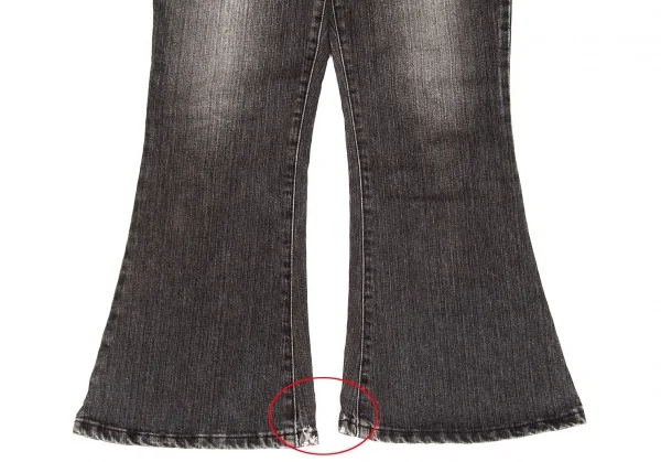 【SALE】ジュンヤワタナベコムデギャルソンJUNYA WATANABE COMME des GARCONS フレアークロップドジーンズ 黒S K-65953_007