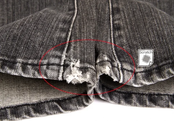 【SALE】ジュンヤワタナベコムデギャルソンJUNYA WATANABE COMME des GARCONS フレアークロップドジーンズ 黒S K-65953_008