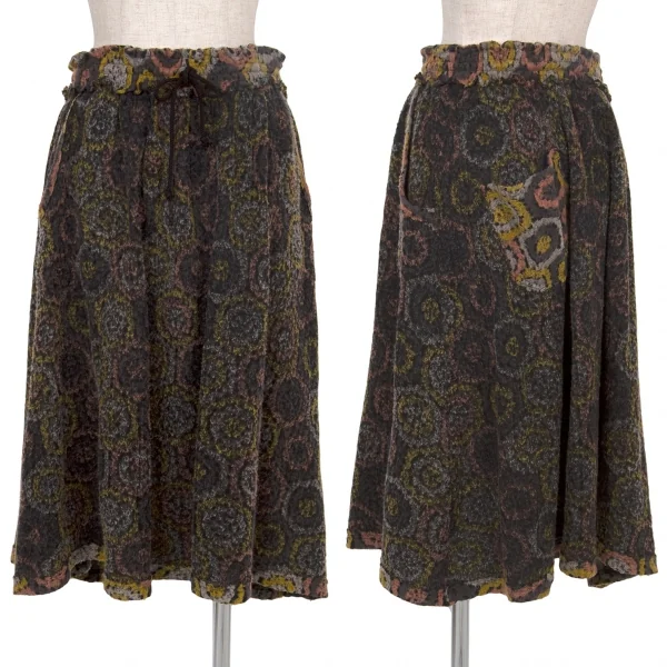 【SALE】ワイズY's ジャガードニットインサイドアウトデザインスカート グレーピンク他2 K-66158_001