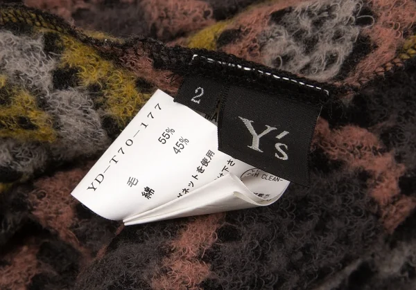 【SALE】ワイズY's ジャガードニットインサイドアウトデザインスカート グレーピンク他2 K-66158_016