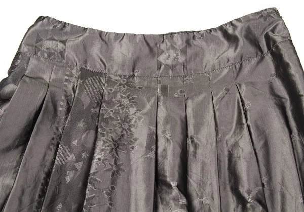 【SALE】イッセイミヤケ ハートISSEY MIYAKE HaaT ポリシルクジャガードバルーンスカート 玉虫グレー2 K-66193_003