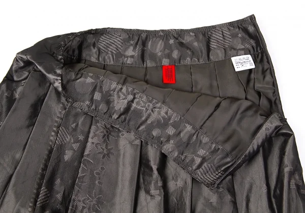 【SALE】イッセイミヤケ ハートISSEY MIYAKE HaaT ポリシルクジャガードバルーンスカート 玉虫グレー2 K-66193_005