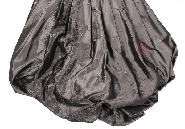 【SALE】イッセイミヤケ ハートISSEY MIYAKE HaaT ポリシルクジャガードバルーンスカート 玉虫グレー2 K-66193_006