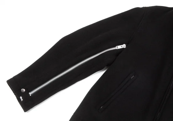 Yohji Yamamoto POUR HOMME Leather Shift Wool Jacket K-66227_010