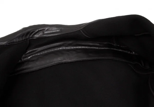Yohji Yamamoto POUR HOMME Leather Shift Wool Jacket K-66227_017