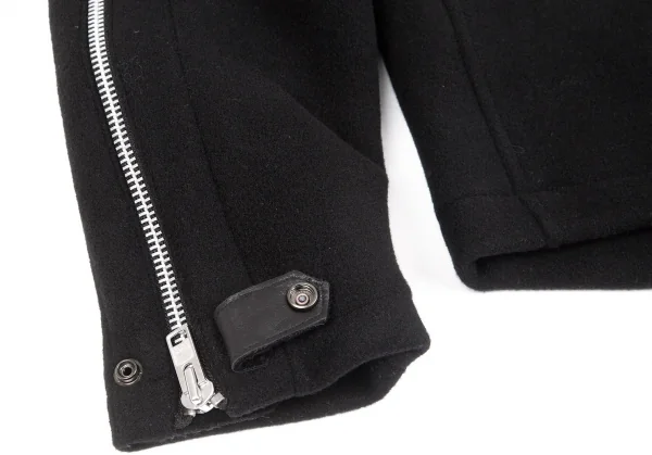 Yohji Yamamoto POUR HOMME Leather Shift Wool Jacket K-66227_003