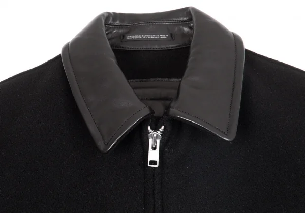 Yohji Yamamoto POUR HOMME Leather Shift Wool Jacket K-66227_007