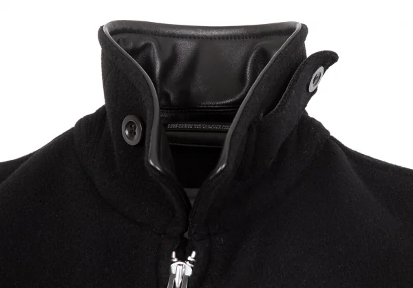 Yohji Yamamoto POUR HOMME Leather Shift Wool Jacket K-66227_008