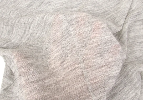 【SALE】ヨウジヤマモト ファムYohji Yamamoto FEMME ネックデザインウール半袖カーディガン 杢グレー2 K-66252_011
