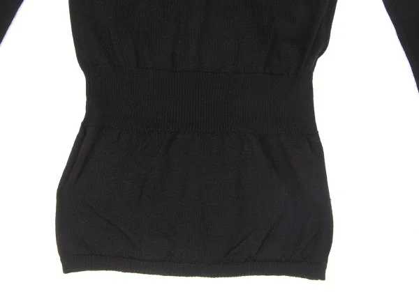 【SALE】ジュンヤワタナベ コムデギャルソンJUNYA WATANABE COMME des GARCONS ウエストリブウールカーディガン 黒S位 K-66262_014