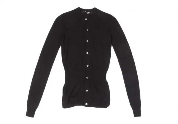 【SALE】ジュンヤワタナベ コムデギャルソンJUNYA WATANABE COMME des GARCONS ウエストリブウールカーディガン 黒S位 K-66262_002