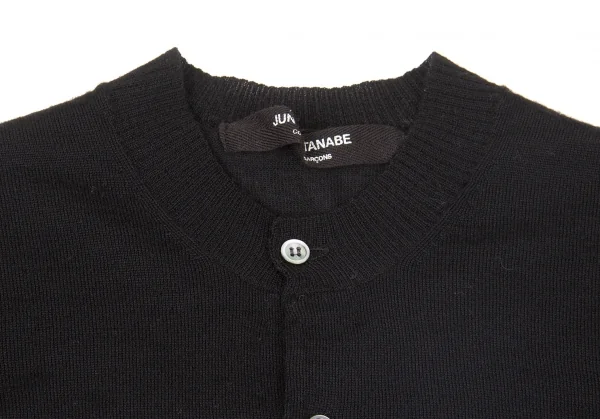 【SALE】ジュンヤワタナベ コムデギャルソンJUNYA WATANABE COMME des GARCONS ウエストリブウールカーディガン 黒S位 K-66262_003
