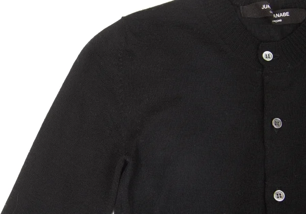 【SALE】ジュンヤワタナベ コムデギャルソンJUNYA WATANABE COMME des GARCONS ウエストリブウールカーディガン 黒S位 K-66262_006