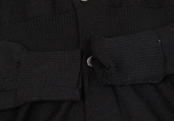 【SALE】ジュンヤワタナベ コムデギャルソンJUNYA WATANABE COMME des GARCONS ウエストリブウールカーディガン 黒S位 K-66262_007