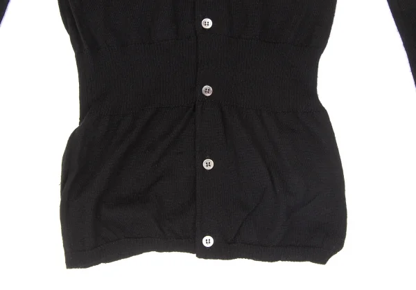 【SALE】ジュンヤワタナベ コムデギャルソンJUNYA WATANABE COMME des GARCONS ウエストリブウールカーディガン 黒S位 K-66262_008