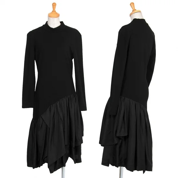 tricot COMME des GARCONS Silk Switching Wool Dress Black S-M K-66308_001