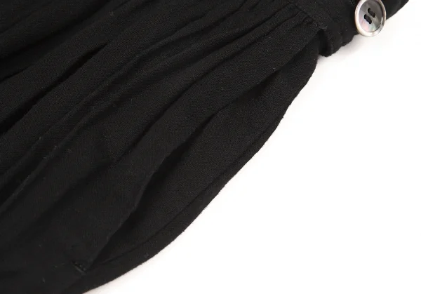 【SALE】ワイズY’s 裾断ち切りコットンギャザースカート 黒2 K-66316_005