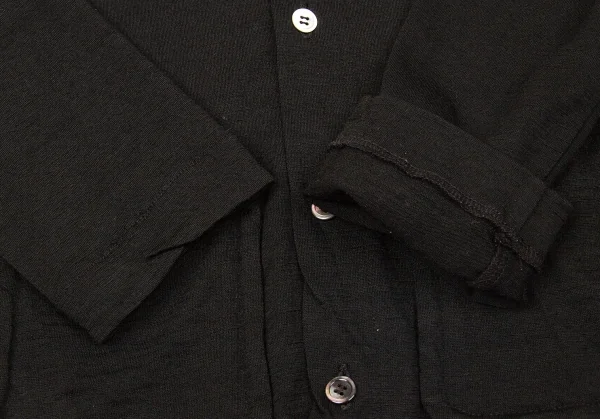 【SALE】トリココムデギャルソンtricot COMME des GARCONS レーヨンナイロン天竺ラウンドカラーブラウス 黒S K-66343_007