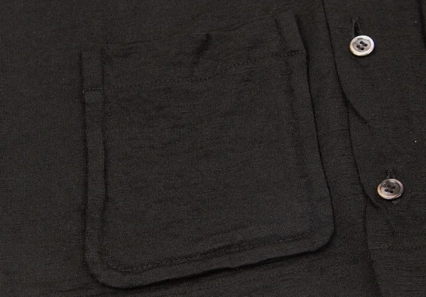 【SALE】トリココムデギャルソンtricot COMME des GARCONS レーヨンナイロン天竺ラウンドカラーブラウス 黒S K-66343_009