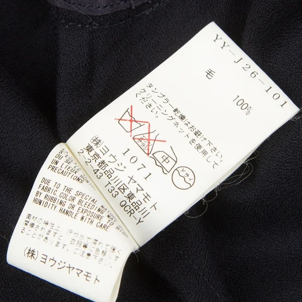 【SALE】ワイズY’s サマーウールデザイン燕尾ジャケット 濃紺1 K-66349_019
