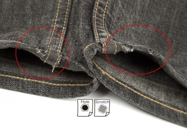 Y's spotted horse Back Pocket Design Jeans K-66362_014