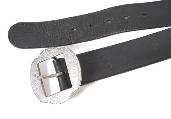 ラルフローレンRALPH LAUREN コンチョバックルレザーベルト 黒 (K-66431)