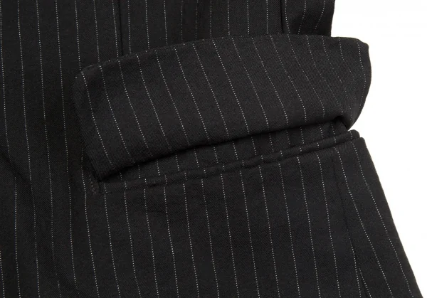 【SALE】ブラック コムデギャルソンBLACK COMME des GARCONS製品染めパイピングストライプジャケット 黒M K-66476_010