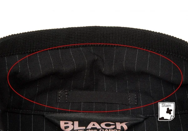 【SALE】ブラック コムデギャルソンBLACK COMME des GARCONS製品染めパイピングストライプジャケット 黒M K-66476_004