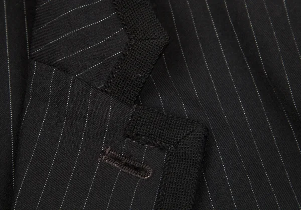 【SALE】ブラック コムデギャルソンBLACK COMME des GARCONS製品染めパイピングストライプジャケット 黒M K-66476_005